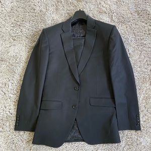 Black 2-piece suit custom-made in India